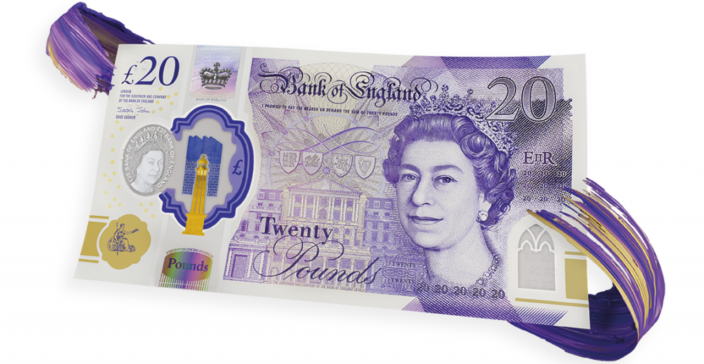 The new polymer £20 note